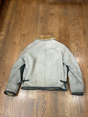 Vintage Diesel Cowhide Deck Jacket Fur Lined RARE Archive Y2K