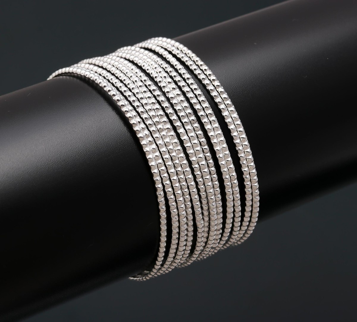 925 Sterling Silver Bangles Handmade Bangles 12 PC SET Mother