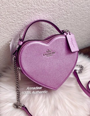 小物 Coach Picture Frame Charm Purple Heart Coach Picture Frame