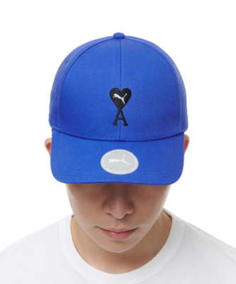 PUMA x AMI Low Curve Cap Dazzling Blue 6 Panel Baseball Cap