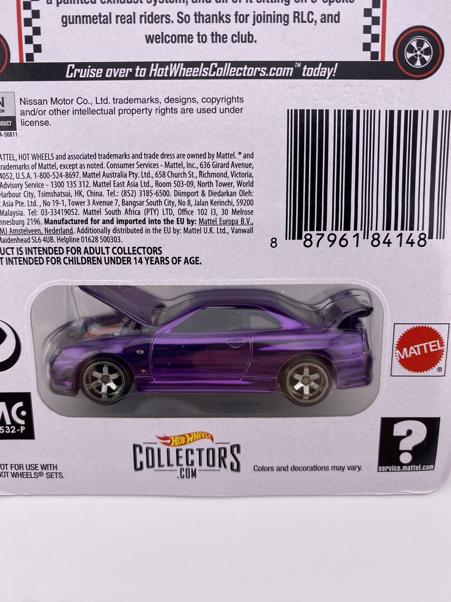 Nissan Skyline GT-R (BNR34) - Purple - Hot Wheels - RLC