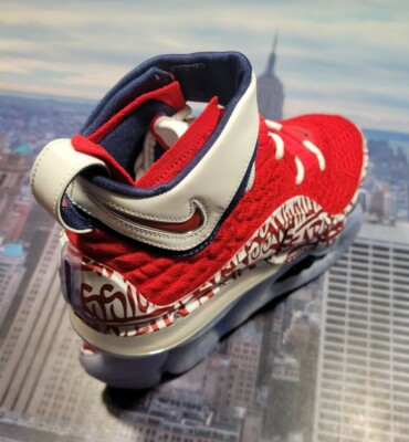 Nike LeBron XVII 17 FP LeBron 4 Red Graffiti Mens Size 3.5 CT6047