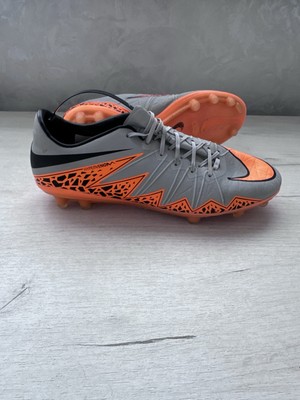 Nike Hypervenom Phantom 2 Gray Orange ACC Football Soccer Cleats
