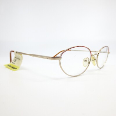 Jubilee J 5660 GOLD DEMI Eyeglasses Frames Red Round Oval Full Rim