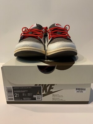 ✓Travis Scott Nike Air Jordan 1 Low OG SP (PS) Size 2.5Y Sail