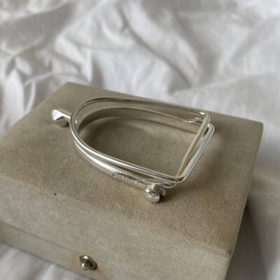 Hermes Money Clip pince a billets etrier Vintage Antique handmade