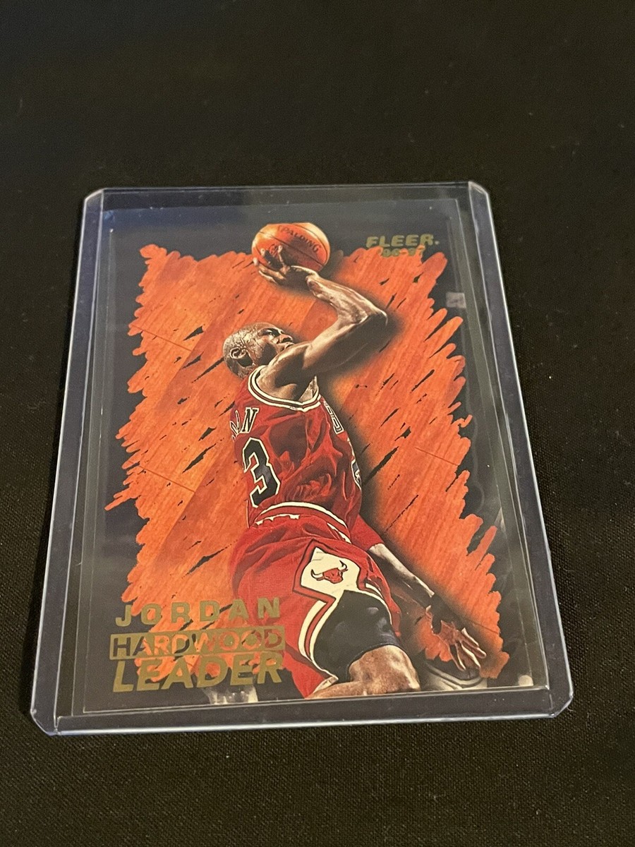 Michael Jordan 96 97 Fleer Hardwood Leader #123 Insert Card