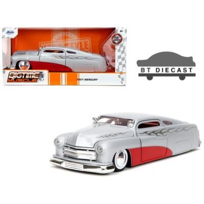 JADA BIGTIME MUSCLE 1951 MERCURY 1/24 DIECAST MODEL CAR SILVER