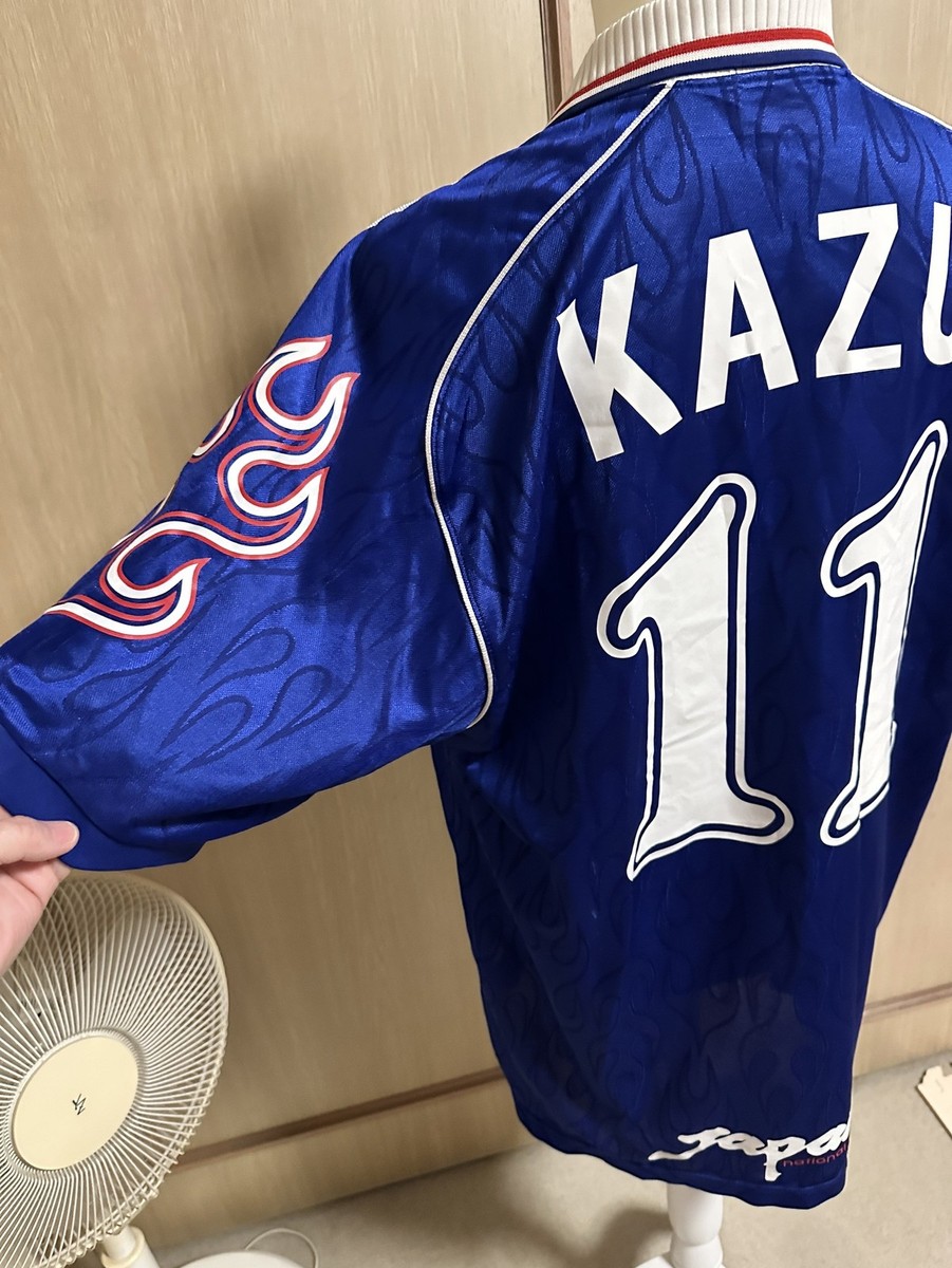 Japan National Team 1998 World Cup KAZU #11 Jersey Asics L Flame