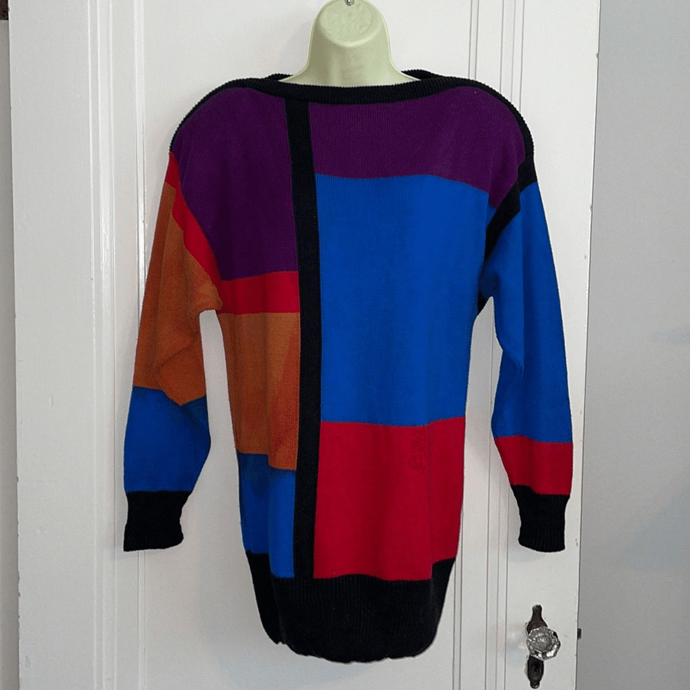 Vintage 80s/90s Dalton 365 long color block long sleeve sweater | eBay