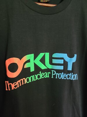 Vintage 90s Oakley T Shirt Thermonuclear Protection Size XL Promo