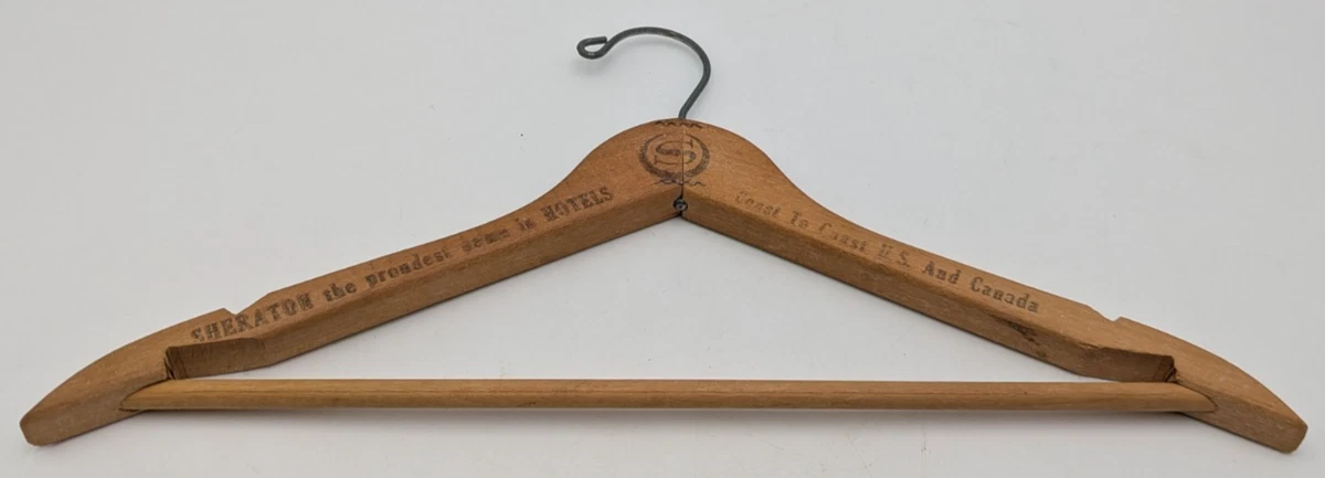 50s vintage wood hanger made in usa 5本 Vintage 50s/60s Wooden