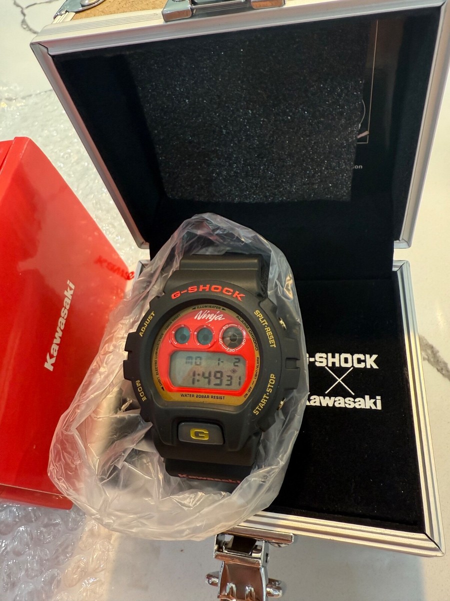 CASIO G-SHOCK Dw-6900FS Watch Kawasaki Ninja Collab 25th