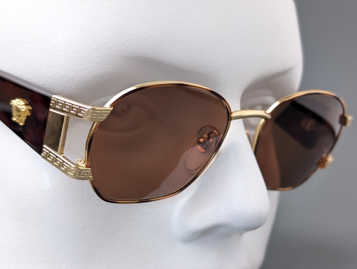 GIANNI VERSACE Mod.S61 col 14L Sunglasses Gold Brown Frame Medusa