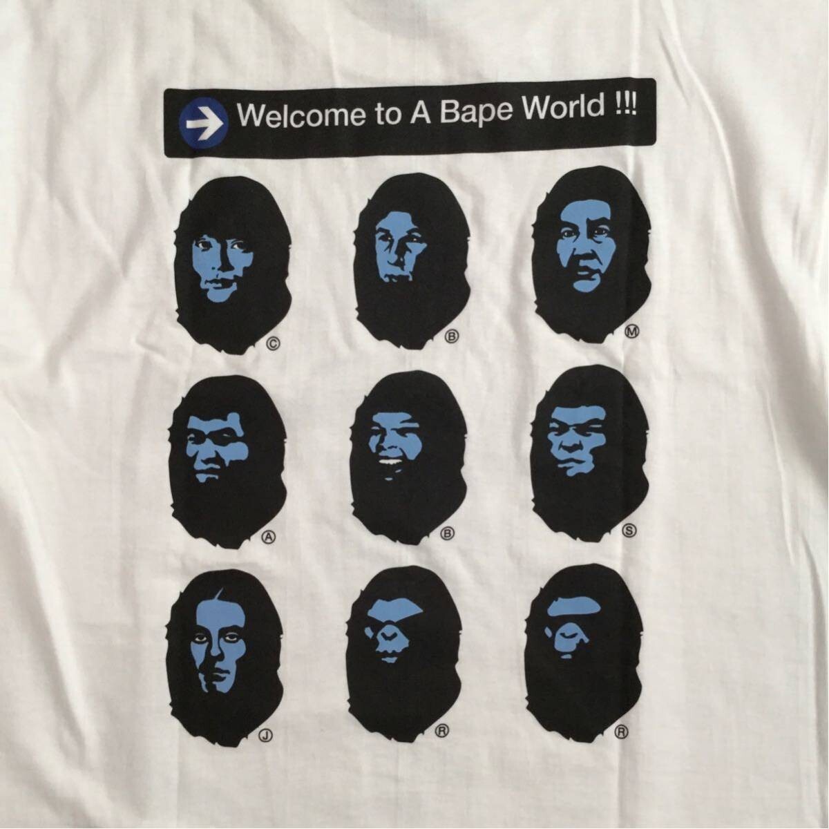 1998 APE HEADS SHOW T-shirt BAPE a bathing ape NIGO White Size M