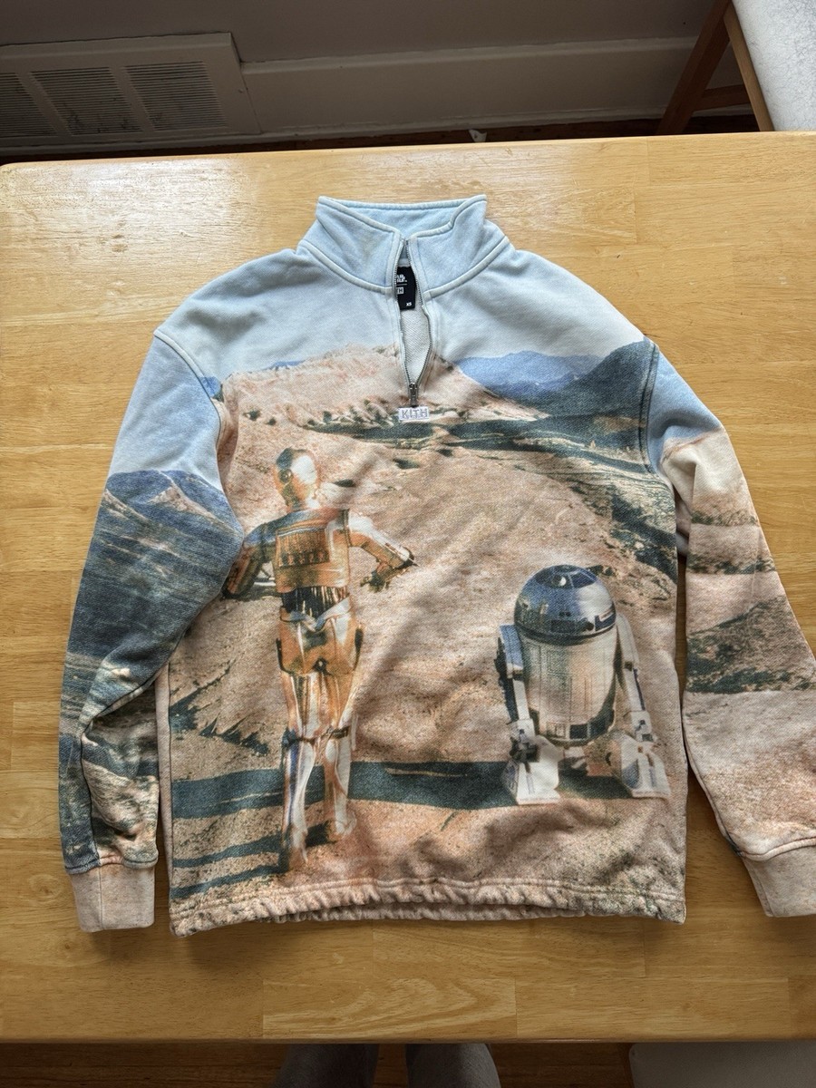 Kith Star Wars Droids X-Small New with Tags Quarter Zip C-3PO R2D2