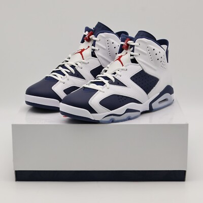 CT8529-164 Nike Air Jordan 6 Retro White and Midnight Navy (Men's