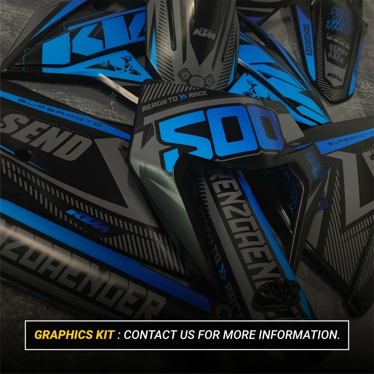 Suzuki RM125 RM250 1994-1995 OEM color Motocross Plastic Body Kit