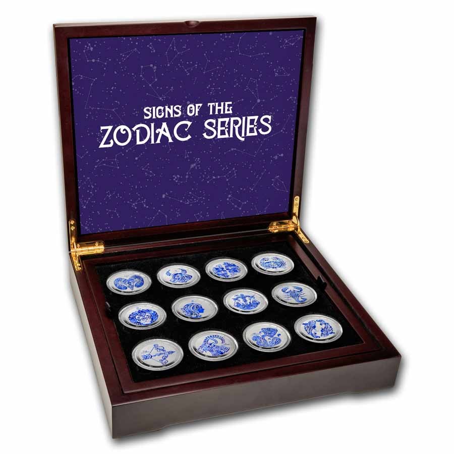 2024 Tokelau Silver Signs of Zodiac Series 12-coin Colorized Set
