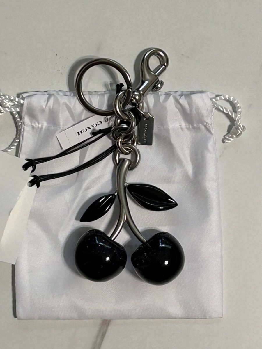 Coach BLACK CHERRY Bag Charm Key Fob - NEW WITH DUST BAG | eBay