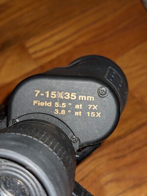 Vanguard Binoculars ZR-71535 7-15X 35 Black FAST FOCUS Very Good