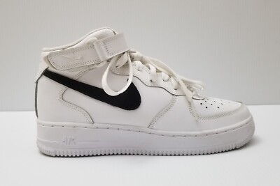 Nike Air Force 1 Mid Triple White Sneakers AF1 - Sz 6.5Y Woman's