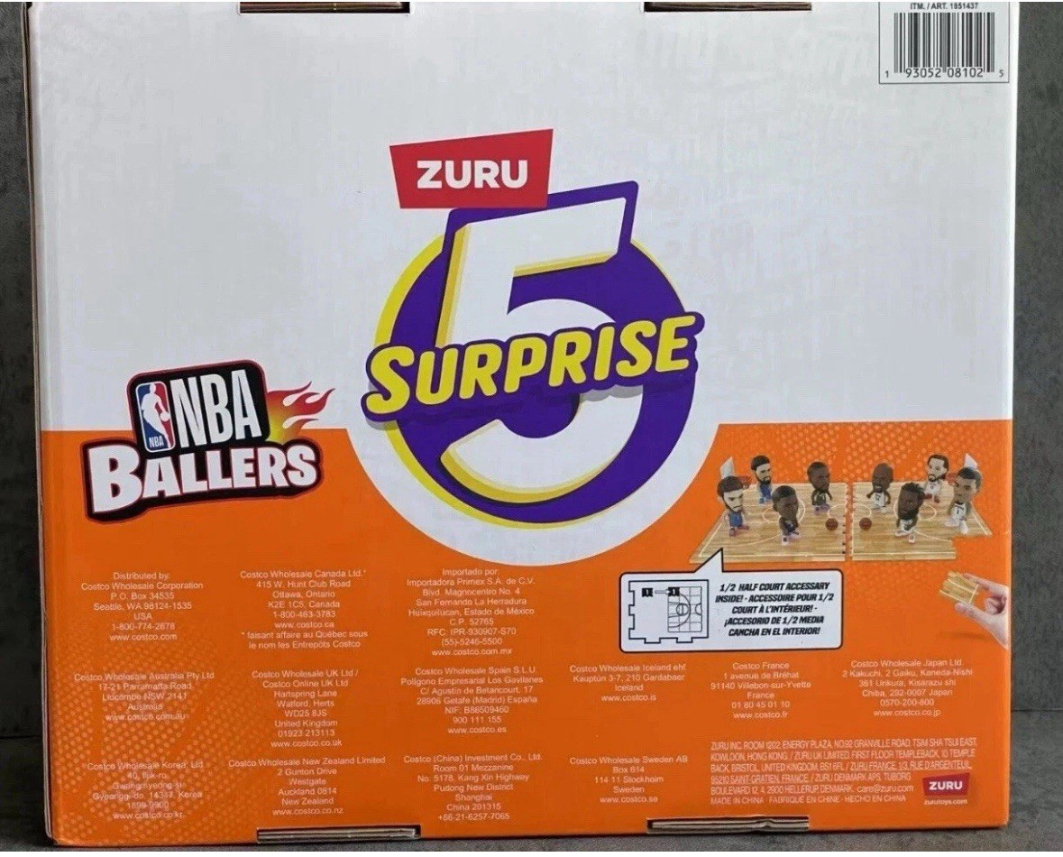 Zuru 5 SURPRISE NBA BALLERS - SERIES 2 - 4 PACK, gift for an NBA