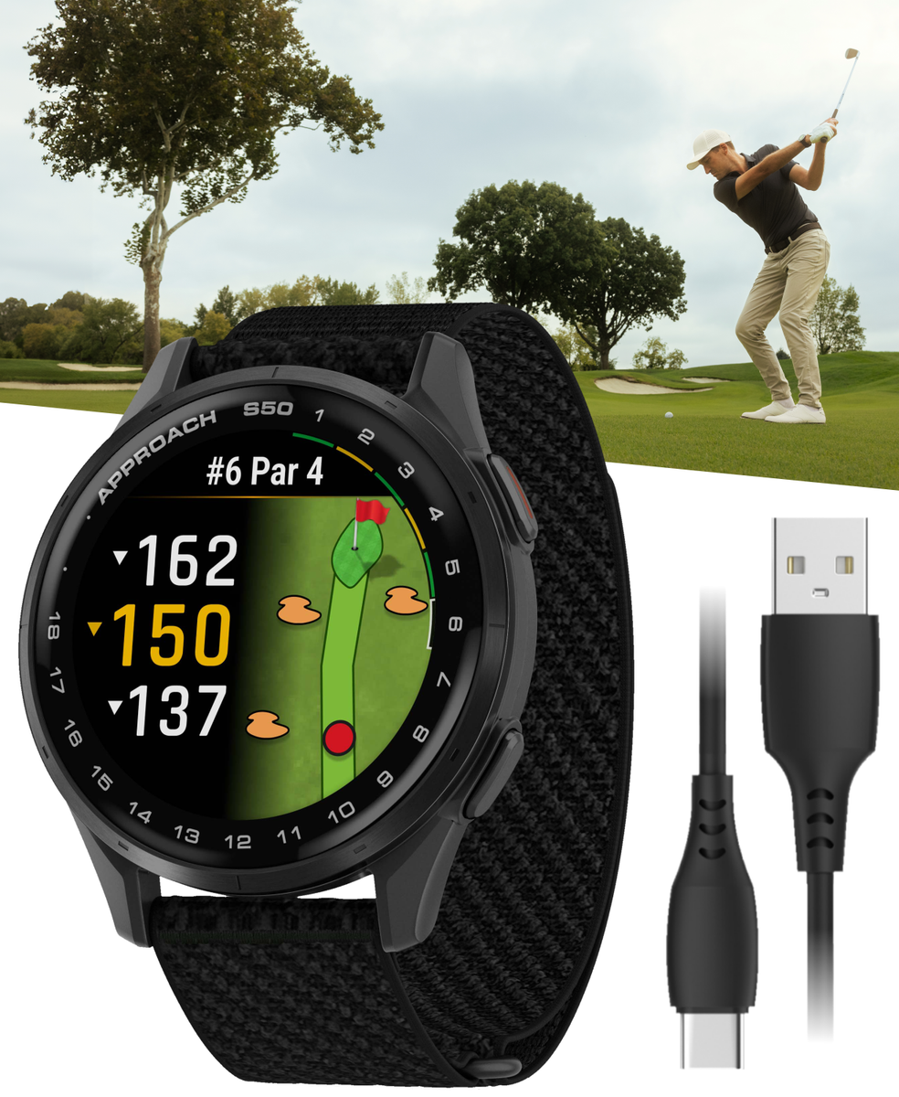 Garmin Approach S50 Golf GPS Smartwatch Slate/Black | eBay