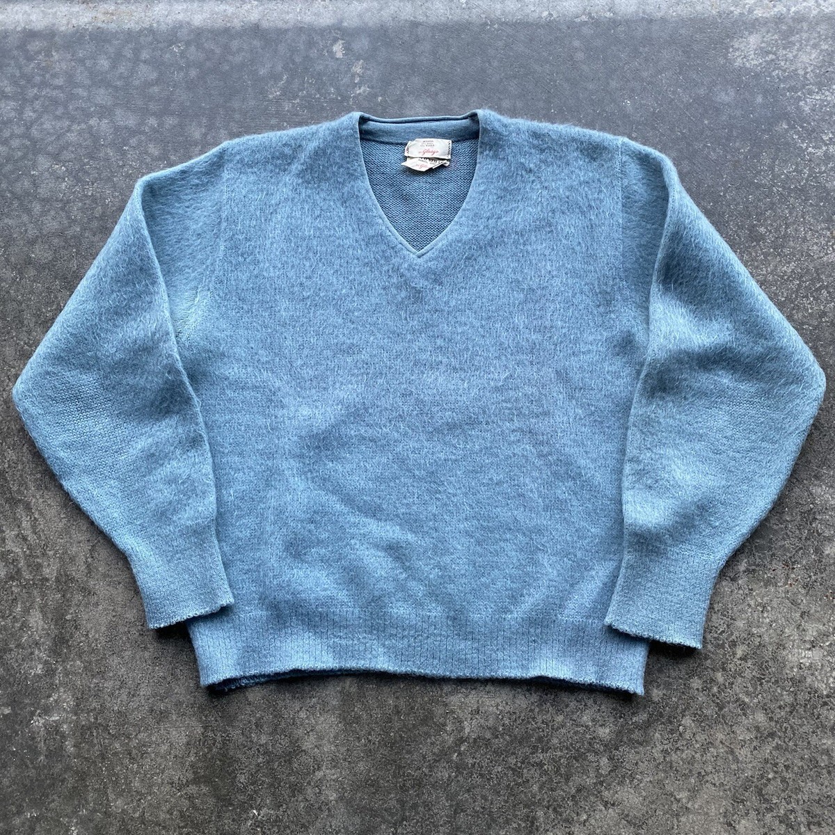 Vintage 60s 70s Mohair Wool Blend Pullover Sweater Womens size XL