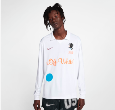 Nike x Off-White Football Jersey Mon Amour Soccer White Long