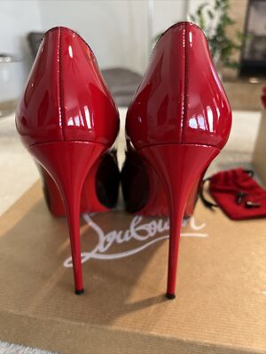 Christian Louboutin Very Prive Red Black 120 Size 36 Pumps Shoes