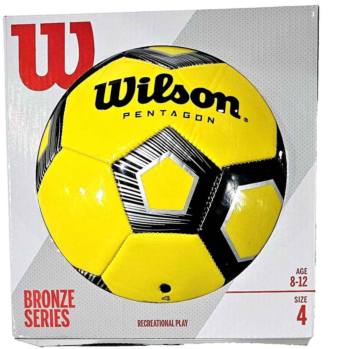 Wilson Pentagon Bronze Series Size 4 Soccer Ball Age 8-12 Yellow