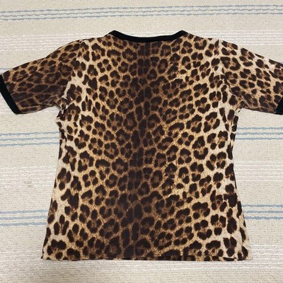 Jean Paul Gaultier Leopard Print T-Shirt Vintage Archive Top Size