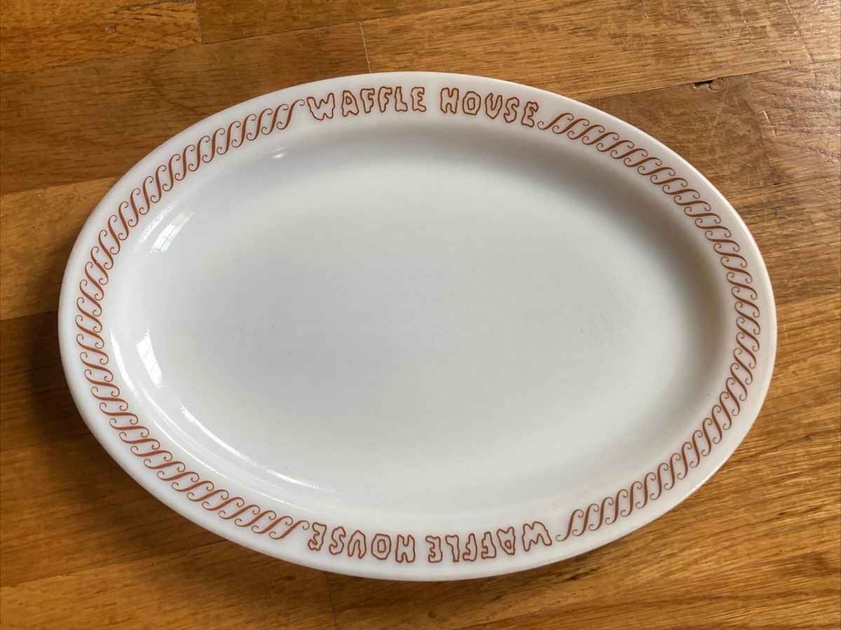 希少 オールドパイレックス Waffle House オーバルプレート 皿 希少