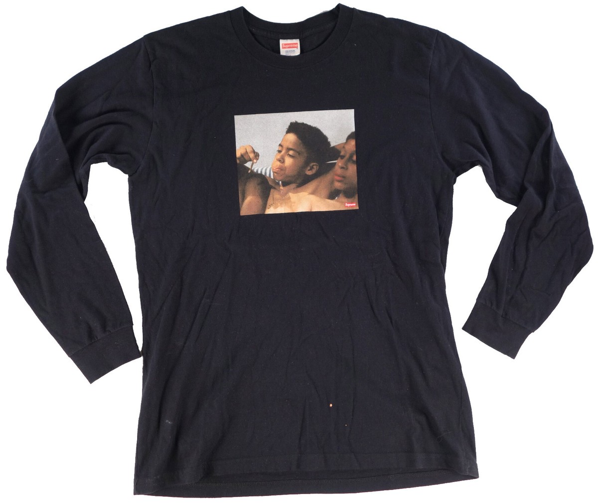 Larry Clark KIDS MOVIE t shirt LARGE tee SUPREME long sleeve SS15