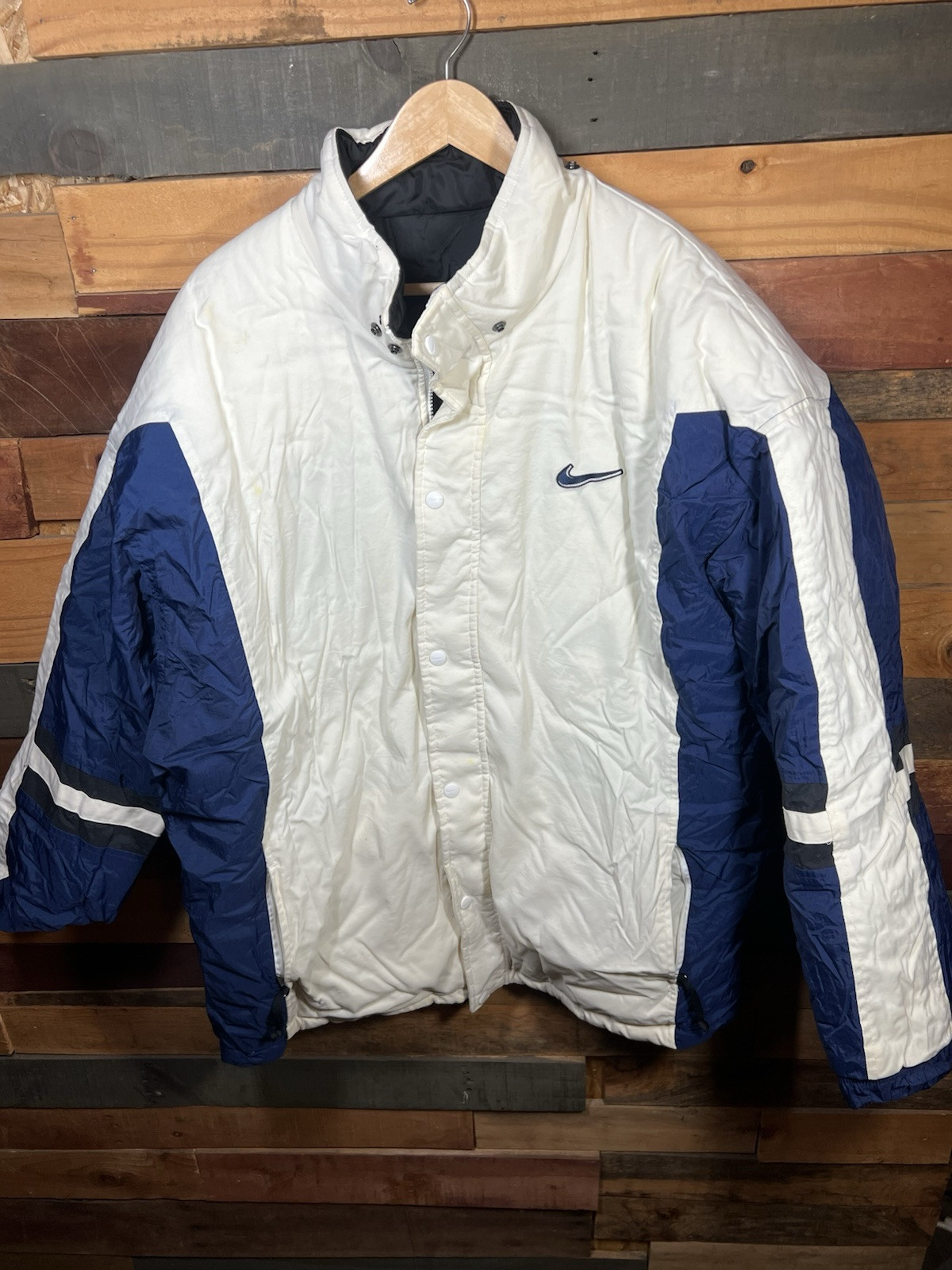 90s NIKE vintage big logo reversible jacket coat insulated parka