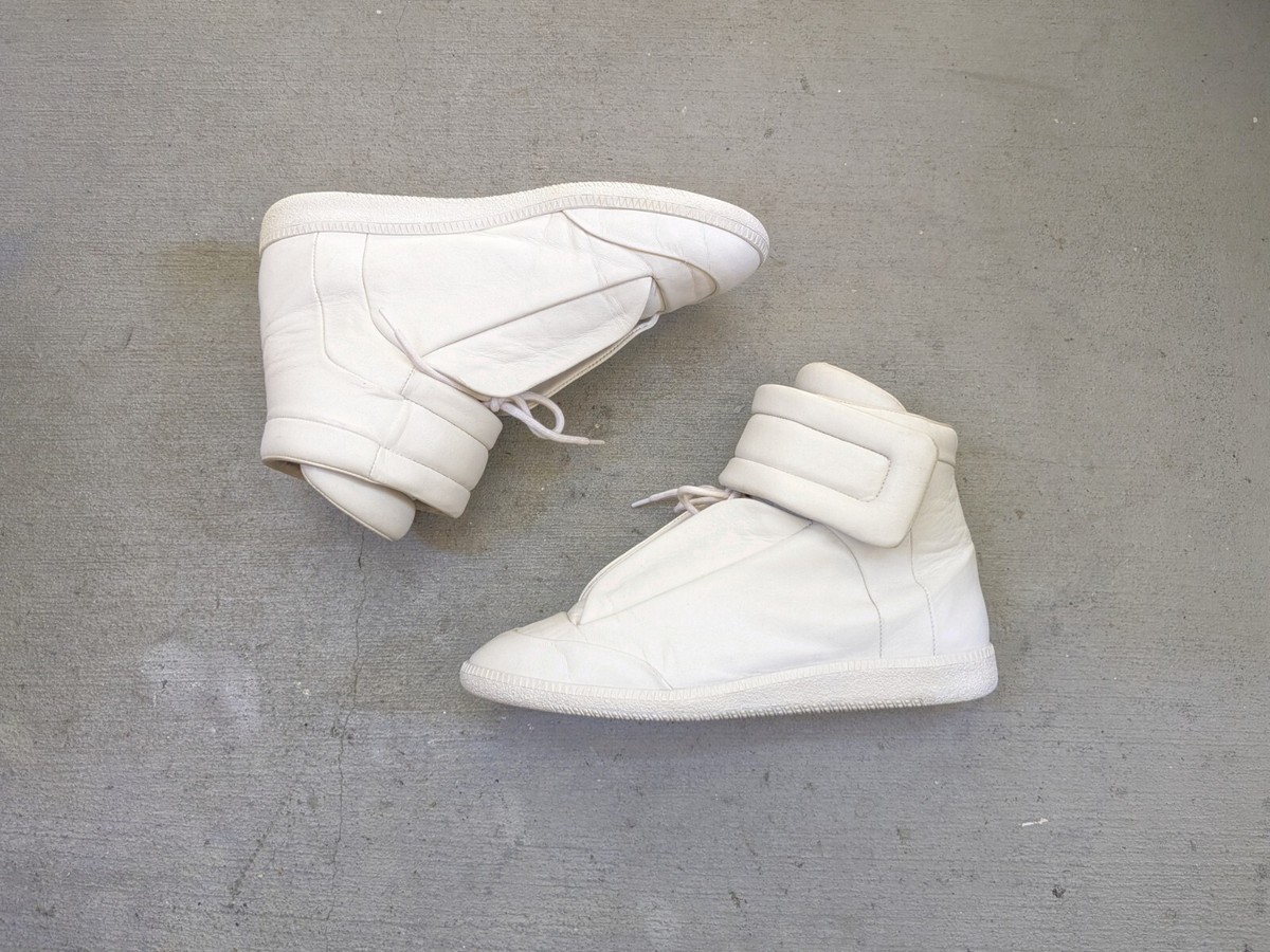 Maison Margiela Future White Men 9 42 Leather High Top Sneakers