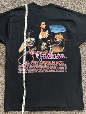 RARE Vintage 2001 JANET JACKSON All For You Concert Tour T-Shirt