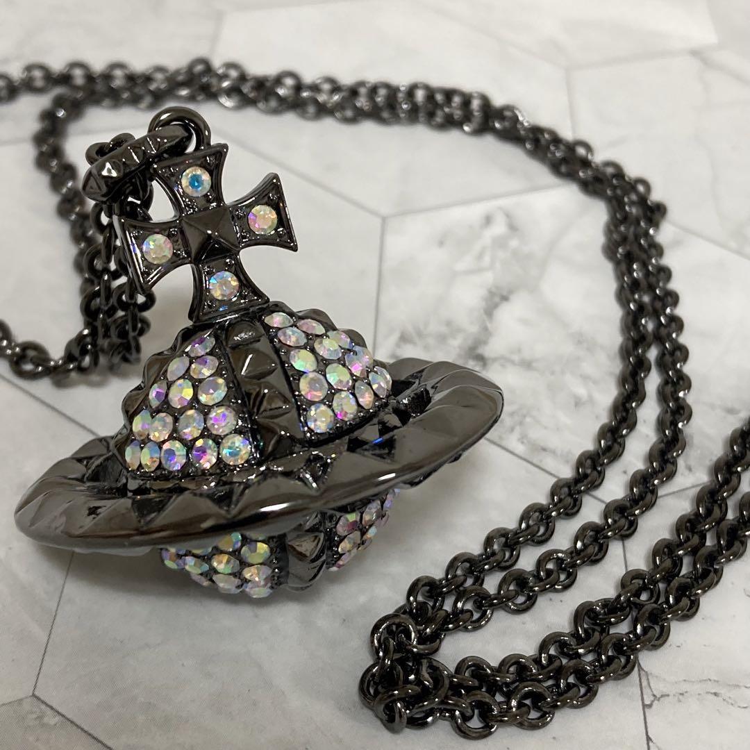 Vivienne Westwood Necklace Mayfair Large Gunmetal C:80cm T:4.2cm w