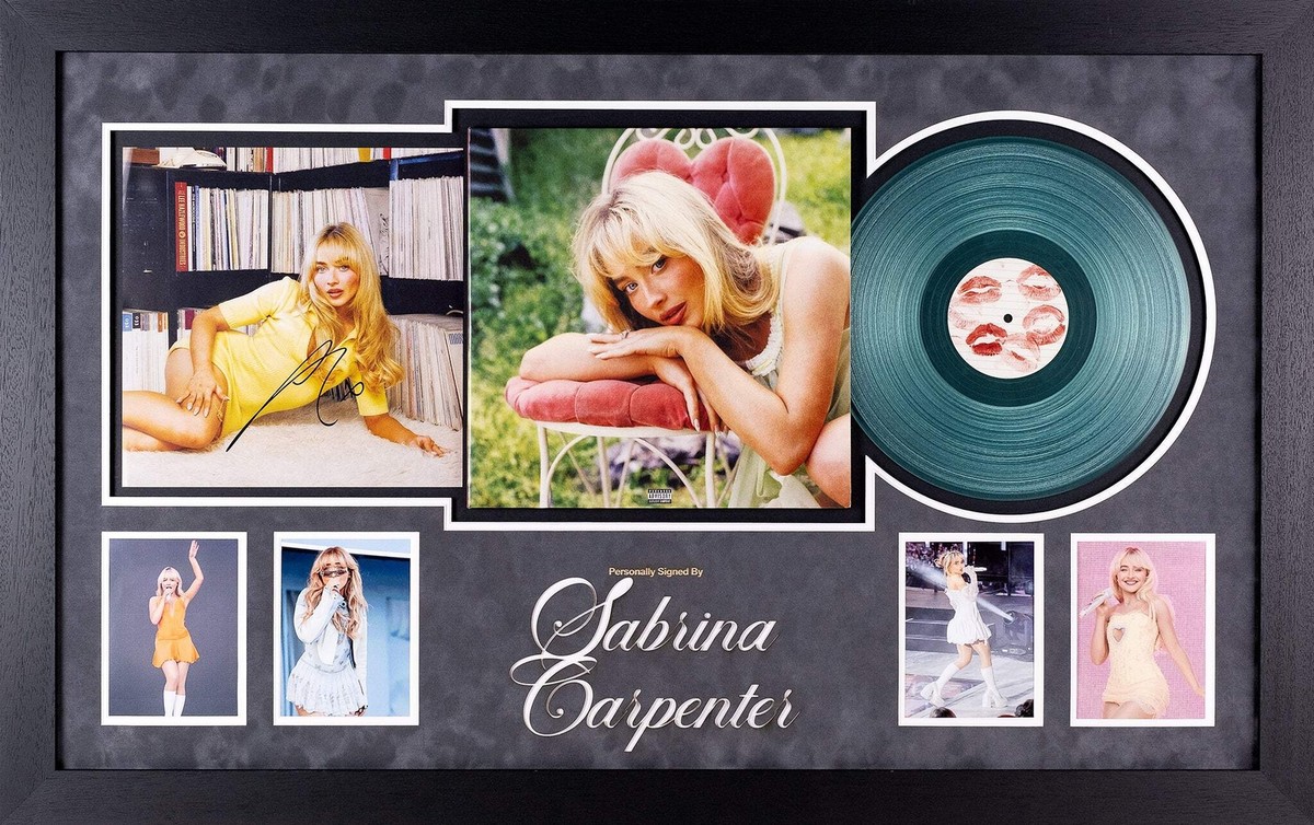Sabrina Carpenter Short n' Sweet Vinyl and Insert Signed Art Card