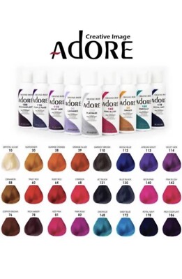 Adore Semi Permanent Hair Dye Color 4oz, 118mL (Pick Your Color