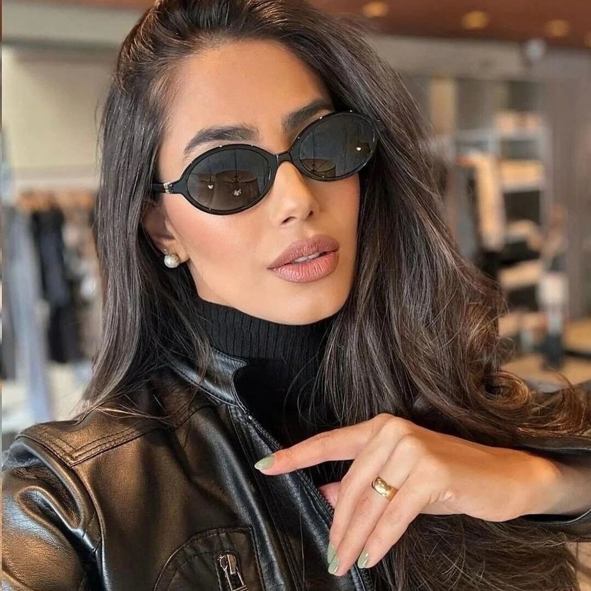 MIU MIU MU 04ZS 1AB5SO Black Dark Grey Lens Women Sunglasses