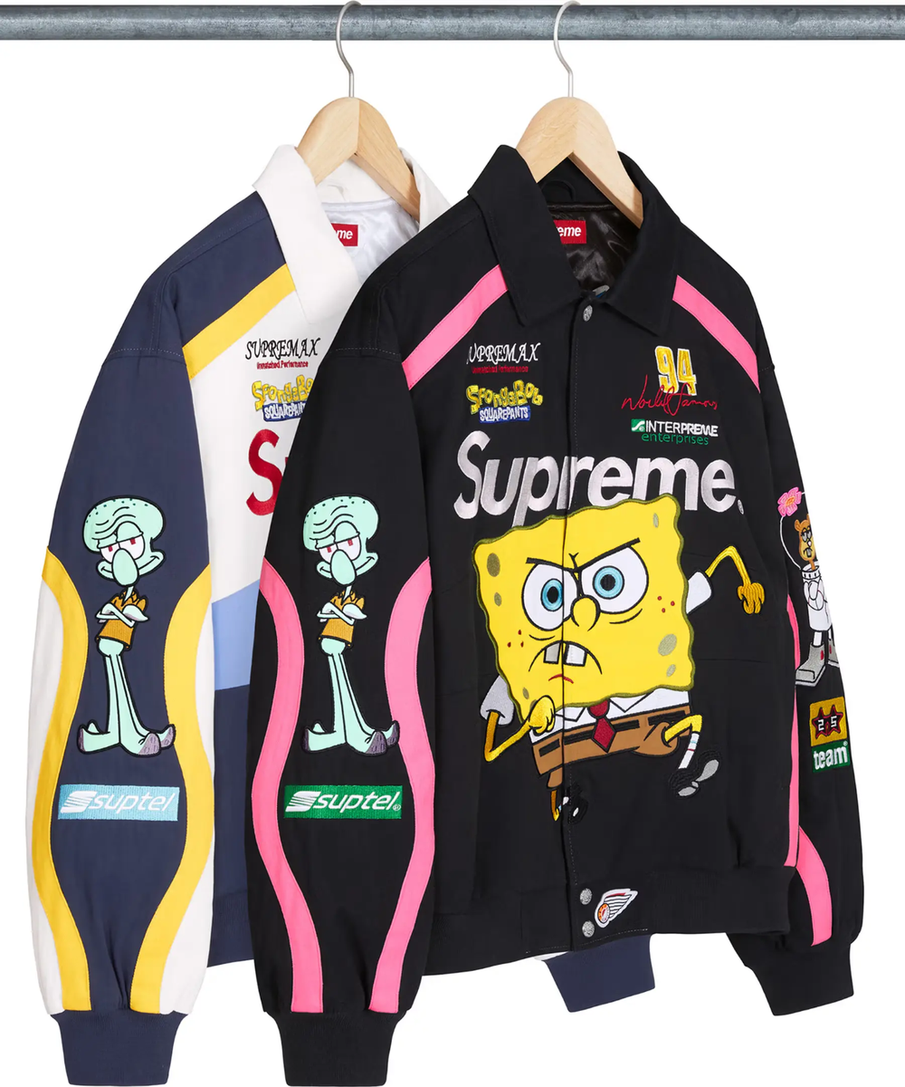 Supreme x SpongeBob SquarePants Jeff Hamilton Racing Jacket