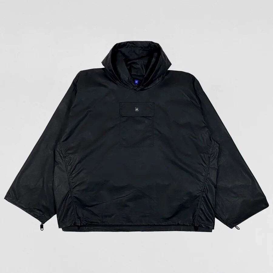 NEW* Yeezy Gap Balenciaga Coated Cotton Anorak Rain Jacket Black
