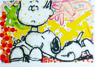 TOM EVERHART SUPER SNEAKY Snoopy Dog Linus PEANUTS Hand signed