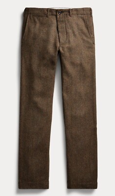 Ralph Lauren Double RL RRL Olive Green Scotland Wool Tweed Trouser