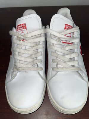 ADIDAS STAN SMITH Red Heart White Women Sneaker Shoes Size 6 | eBay