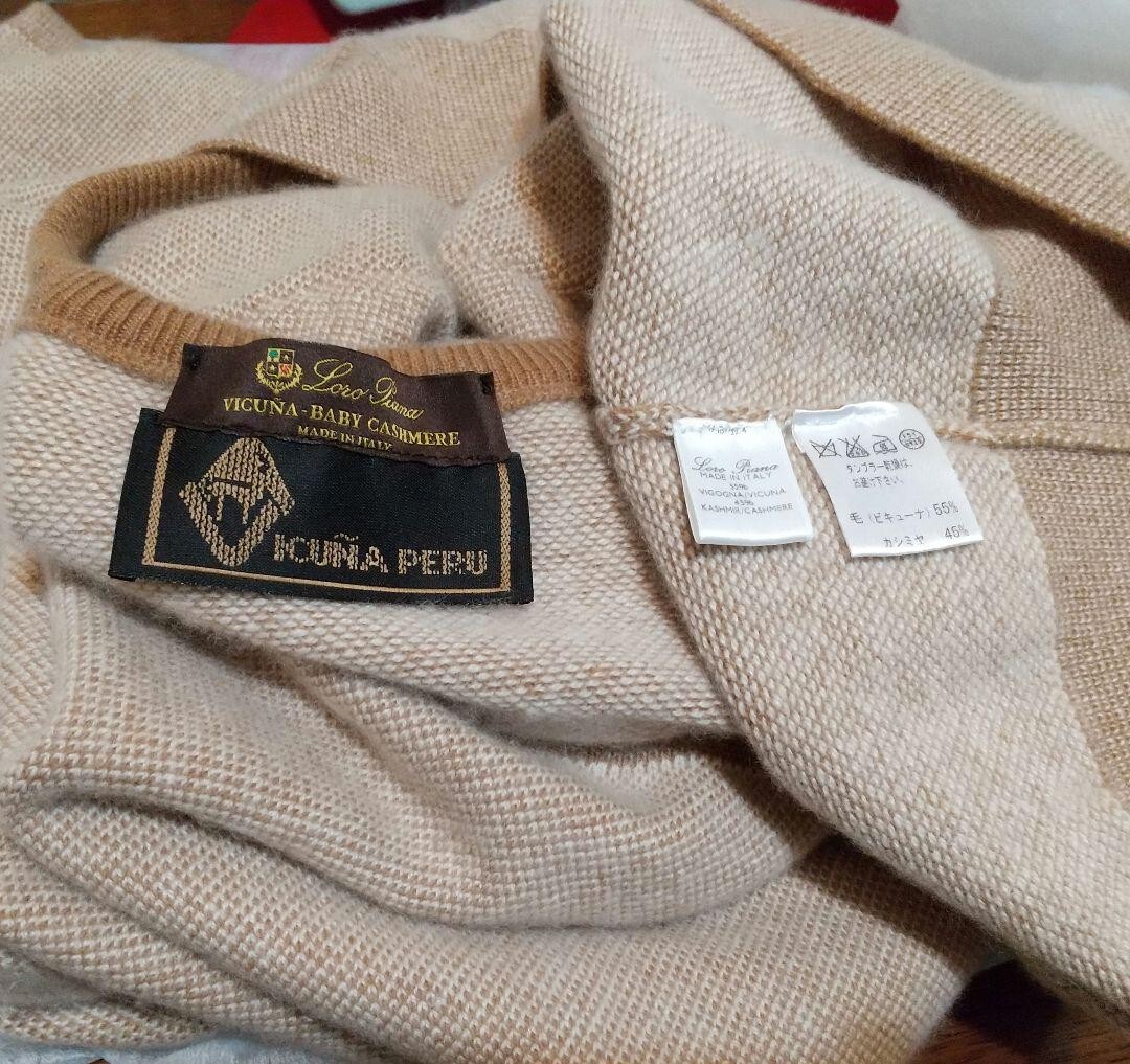 LORO PIANA VICUNA BABY CASHMERE beige brown size 50 JAPAN | eBay