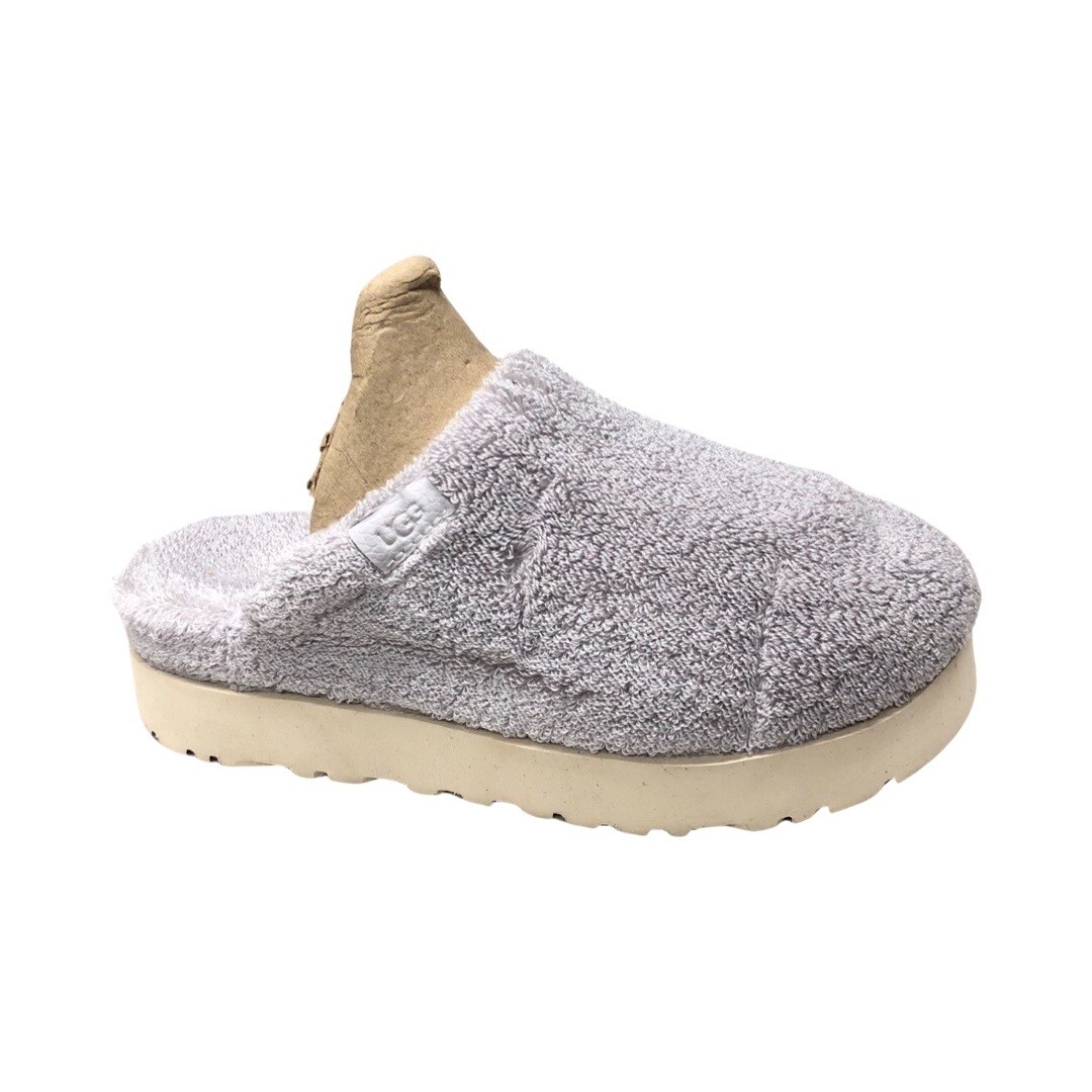 UGG Women's Fuzz Sugar Terry Slide Clogs Slippers Grey 1126386 | eBay