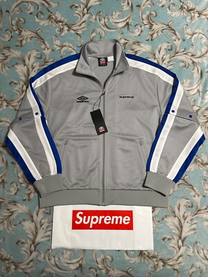 SUPREME UMBRO SNAP SLEEVE JACKET (LARGE) (LIGHT GREY) SS23 TRACK